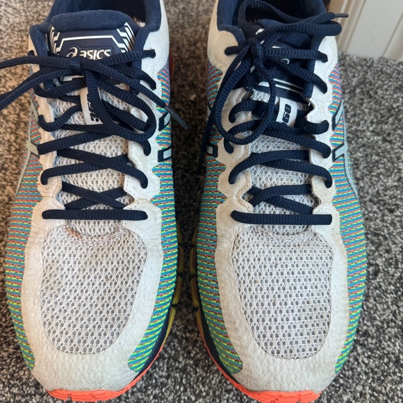 ASICS Gel Quantum 360 CM White Navy Safety Yellow RARE Size 12 Men Sneaker Shoes - Picture 3 of 13